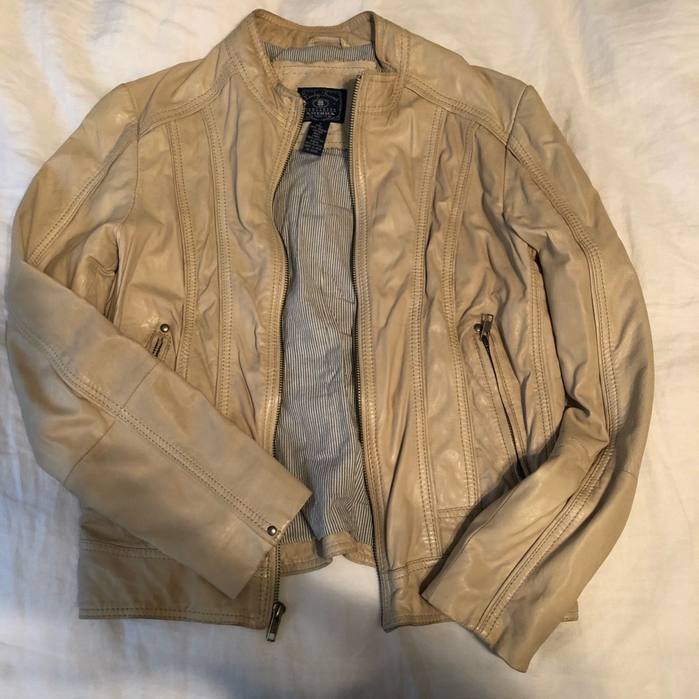 Lucky Brand Tan Leather Jacket!